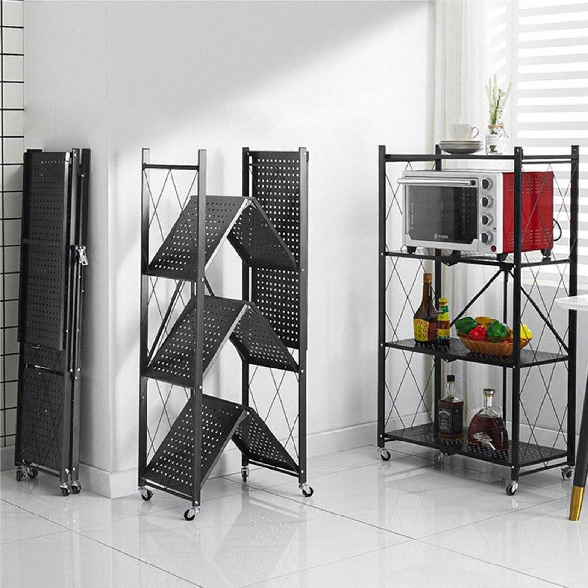 SteelStack 4-Tier Foldable Kitchen Rack
