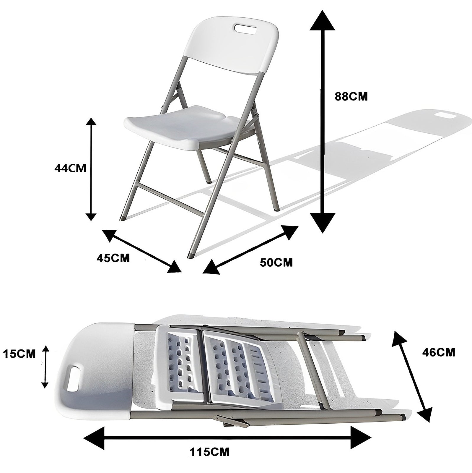 White Folding Table 4pc