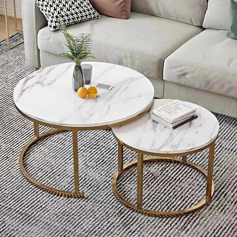 Aurora White & Gold Coffee Table