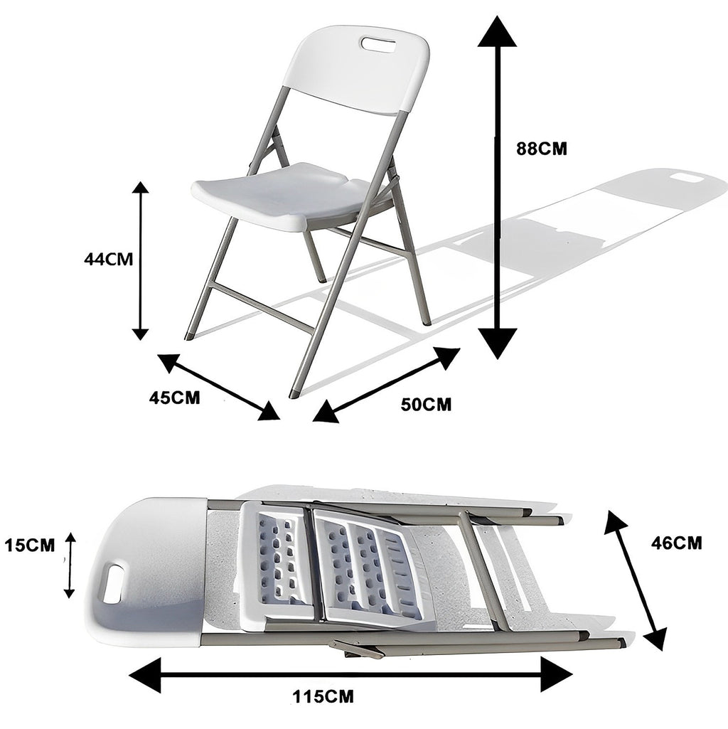 White Folding Table 4pc